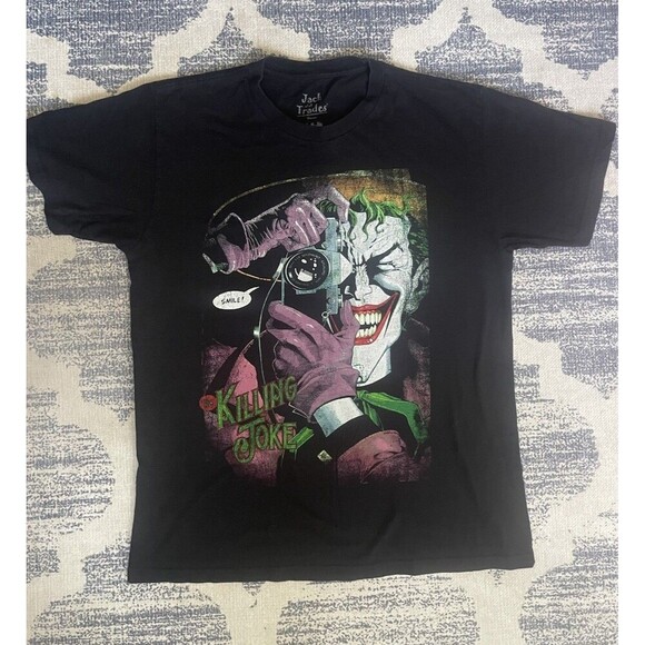 DC Comics Batman Joker Graphic Tee Men’s Medium Jack Of All Trades Black Shirt - Picture 1 of 5
